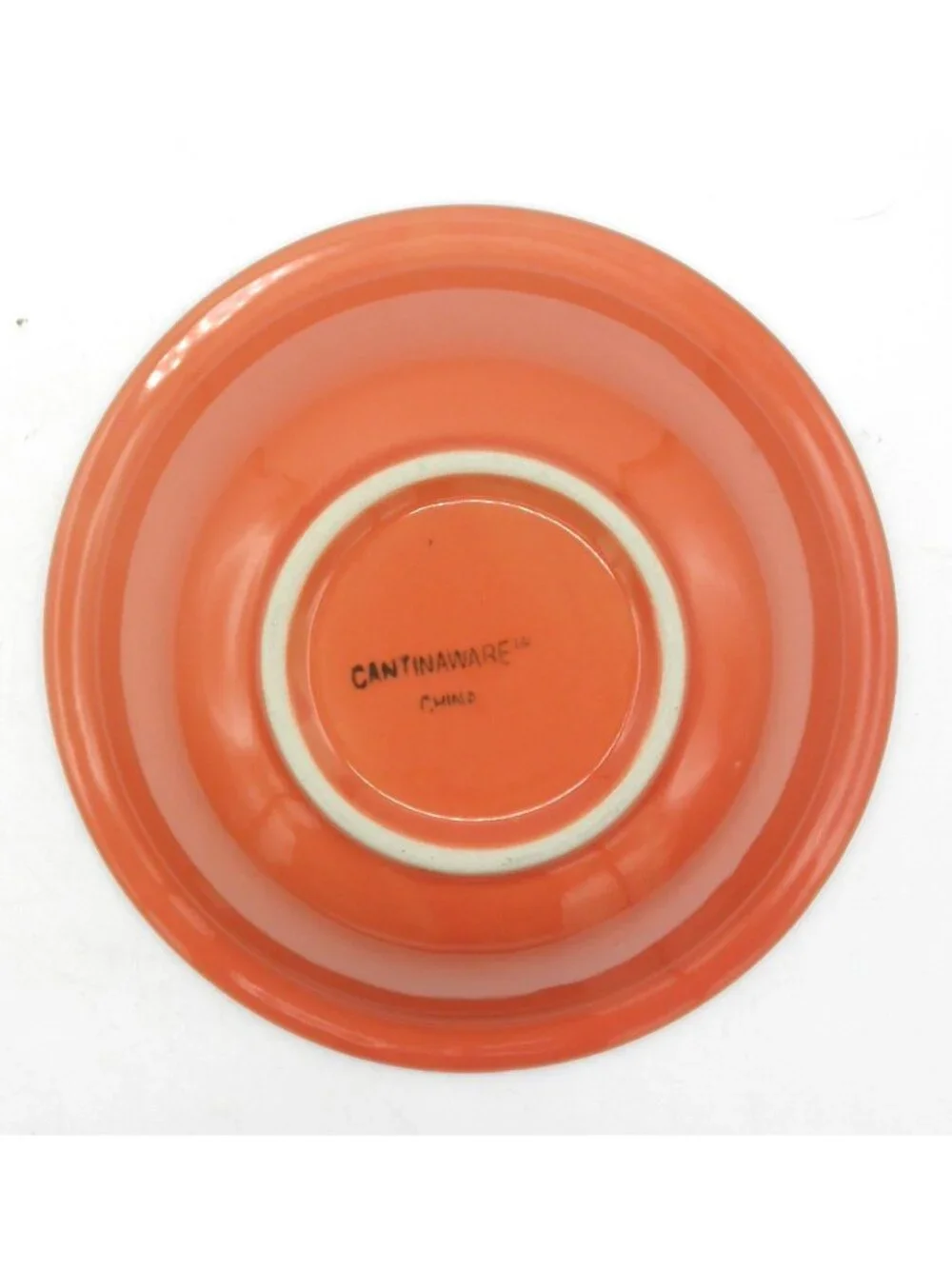 Cantinaware 6-3/4 inch Soup/Cereal Bowl Orange Set of 4 Vintage Discontinued - Picture 6 of 7